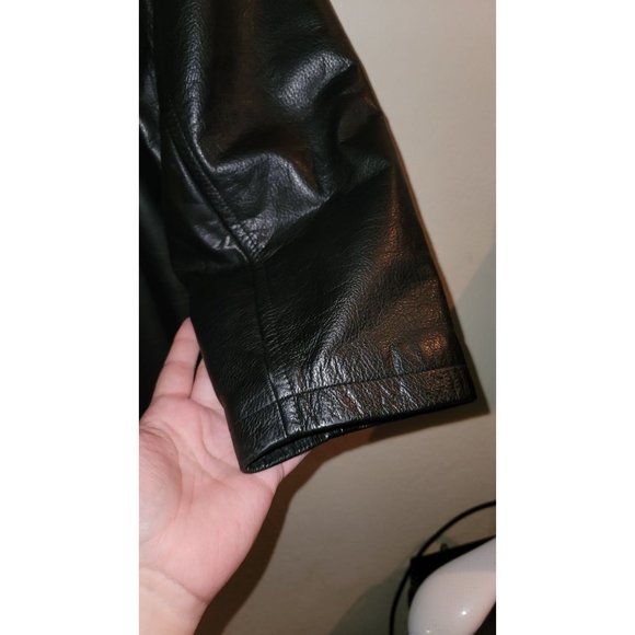 J Crew Black Leather Jacket Size Medium - Picture 9 of 9